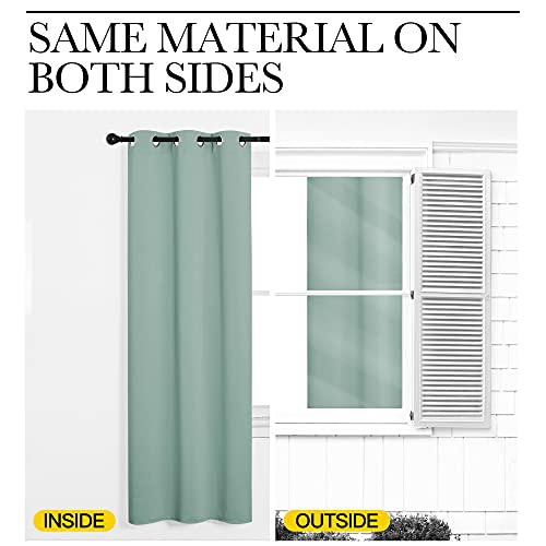 Modern Blackout Curtains Noise Reducing (Seafoam / 42"W x 54"L (Pack of 2))