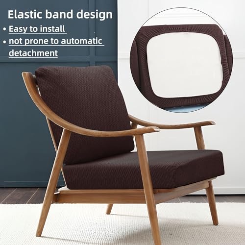 8PCS Patio Cushion Covers.Patio Furniture Couch SeatSlipcovers (Brown. / 8PCS)