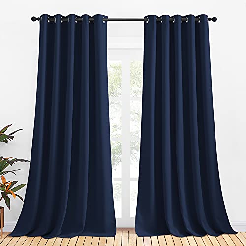 Blackout Curtain Panels (Navy / 70"W x 108"L (Pack of 2))