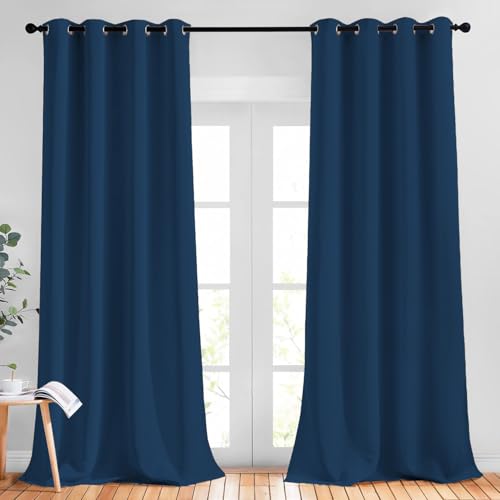 Blackout Thick Window Curtains (Moroccan Blue / 52"W x 120"L (Pack of 2))