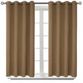 Taupe Blackout Curtains for Bedroom 45 Inch Long (Taupe / 52"W x 45"L (Pack of 2))