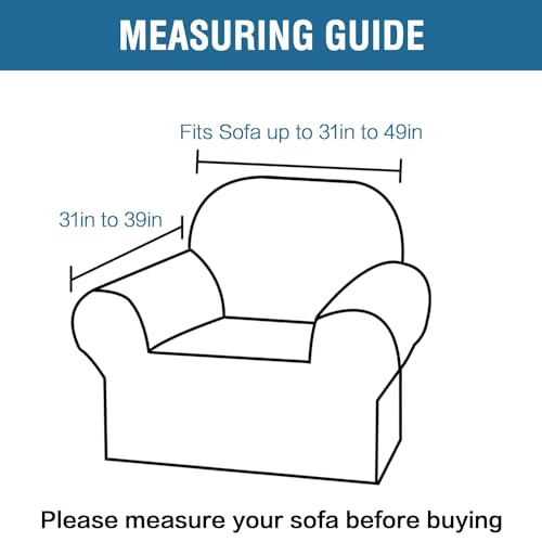 Stretch Velvet Armchair Cover Couch Covers 1 Cushion Chair Slipcover for Living Room Furniture Cover Crafted from Thick Comfy Rich Velour (Christmas Green / Armchair)