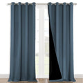 100% Blackout Blinds (Smoky Blue / 46"W x 102"L (Pack of 2))