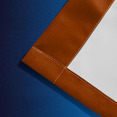 Dark Blue Burnt Orange Ombre Curtains 52x54Inch 2 (52"W x 54"L (Pack of 2) / Dark Blue and Burnt Orange)