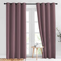 Living Room Curtains 84 inch Long (Dry Rose / 52"W x 84"L (Pack of 2))