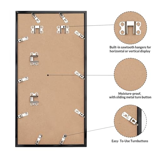 13x39 Picture Frame for Wall Display (Black / 13x39)