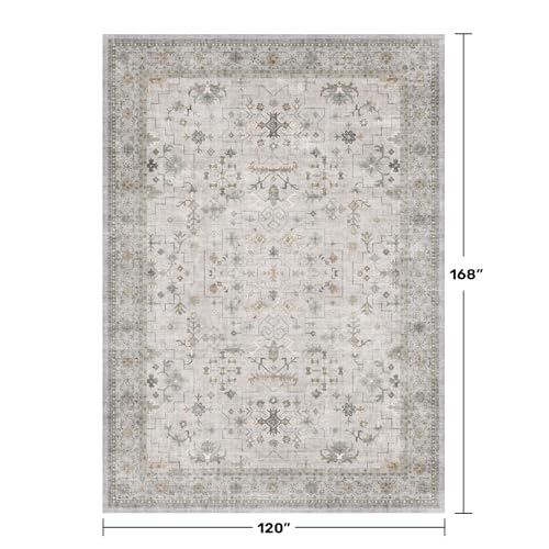 Large Light Gray & Sage 10x14 Living Room Rug (10' x 14' (Rectangular) / Light Gray / Sage)