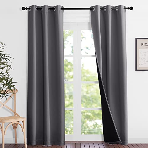 Grey Full Shade Curtain Panels (Grey / 37"W x 84"L (Pack of 2))