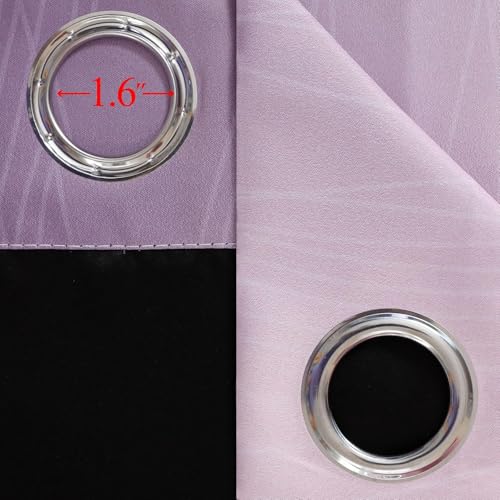 Pink and Purple Ombre Blackout Curtains for Girls Bedroom 36 Inches Long (Pink and Purple / 52"W x 36"L (Pack of 2))