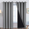 Grey Blackout Curtains 96 Inches Long for Bedroom 52" Wide 2 Pcs (52"W x 96"L (Pack of 2) / Grey)