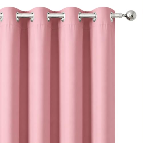 Pink Thermal Blackout Curtains (Pink / 52"W x 95"L (Pack of 2))
