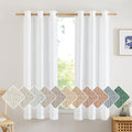 Thick White Linen Bedroom Curtains for 63 inches Long (White / 42"W x 63"L (Pack of 2))