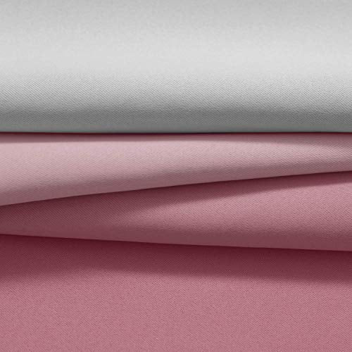 Ombre Curtains Pink and Greyish White for Living Room (52"W x 84"L (Pack of 2) / Pink)