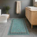 Teal 3x6 Wide Non Slip Kitchen Rug (3' x 6' (Rectangular) / Emerald Teal)