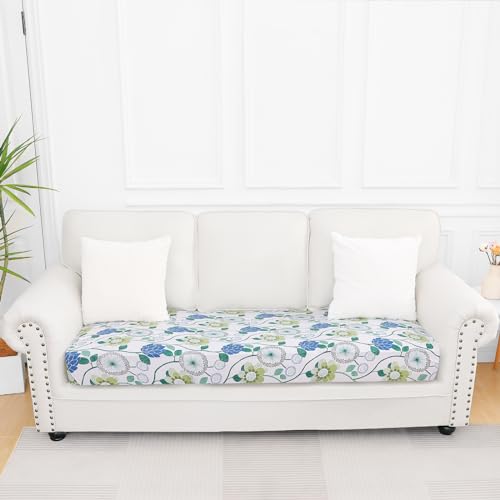 Printed Couch Cushion Covers (Light Green / Seat Large)