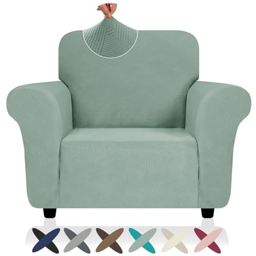 Super Stretch Chair Slipcover (- Pea Green / Small (30"-47"))