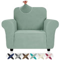 Super Stretch Chair Slipcover (- Pea Green / Small (30"-47"))