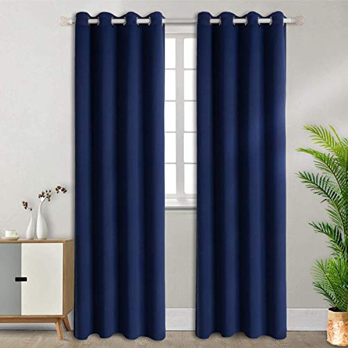 Blackout Curtains for Bedroom (Navy / 55"W x 96"L (Pack of 2))