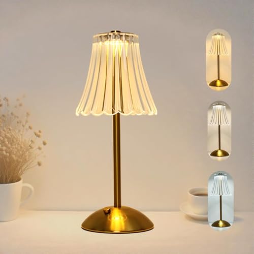 2 Pcs Cordless Rechargeable Table Lamp (Amber / Large)