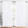 Room Darkening Curtains for Bedroom (Pure White / 62"W x 84"L (Pack of 2))