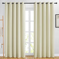 Blackout Curtains & Drapes 84 inch Long (Beige / 66"W x 84"L (Pack of 2))