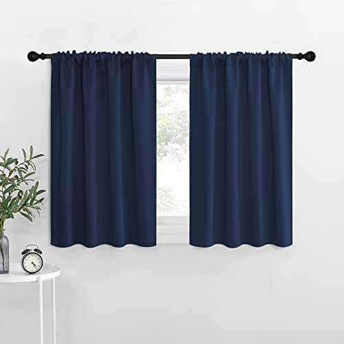 RV Blackout Curtains for Camper Windows (Navy / 34"W x 36"L (Pack of 2))