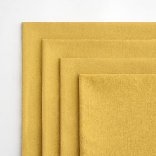Pack of 4 Decorative Outdoor Throw Pillow Covers Linen Waterproof Pillow Covers Summer Farmhouse Cushion Cases for Patio Garden Tent Balcony Couch Sofa 18x18 Inch Yellow (18" x 18" (Pack of 4) / Yellow)