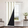 Cream Blackout Curtains 96 Inches Long for Bedroom 52" Wide 1 Panel (52"W x 96"L (Pack of 1) / Cream)