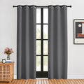 Blackout Window Curtains 80 inch Long (Grey / 34"W x 80"L (Pack of 2))