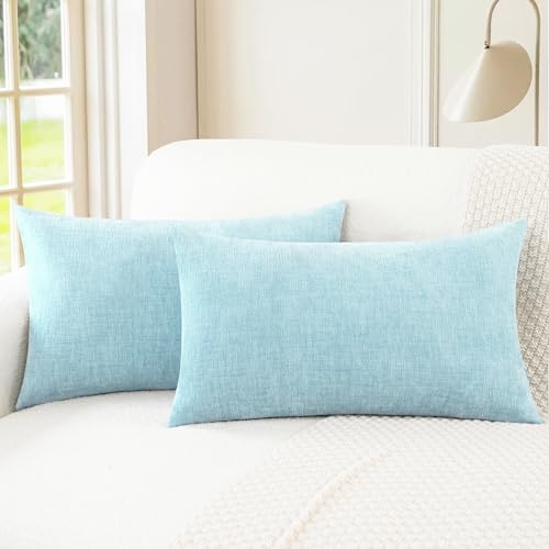 Decorative Throw Pillow Covers 26 X 16 Inches Light Blue Grey (26" x 16" (Pack of 2) / Light Blue Grey)
