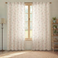 Boho Floral Light Filtering Curtains 90 Inch 2 Panels Linen Texture (Light Filtering Vintage Florals / 52"W x 90"L (Pack of 2))