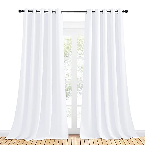 Draperies Curtains Panels (Pure White / 70"W x 95"L (Pack of 2))