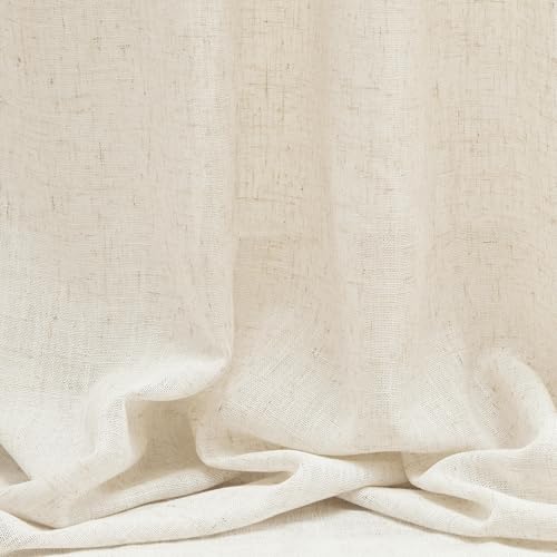 Linen Curtains for Sliding Glass Door (50"W x 102"L (Pack of 2) / Linen)