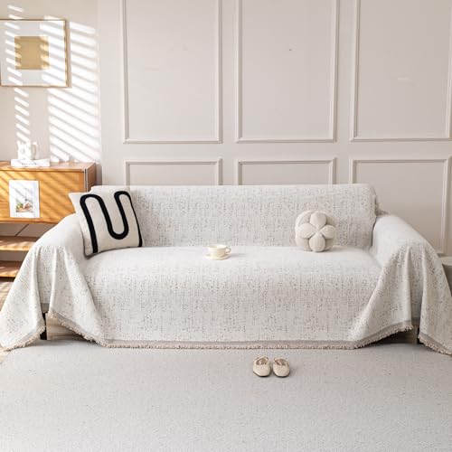 Couch Cover for Sofa (Speckled Beige / 71*118 inch)