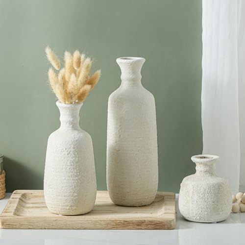 Ceramic Vase Set of 3 (011 - White)