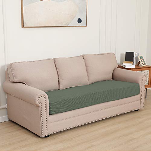 Stretch 1 Piece Couch Cushion Cover for Sofa (Large / Greyish Green)