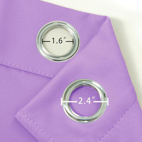 Blackout Curtains 52 x 45 inch Lavender Curtains Set of 2 Panels (Lavender / 52"W x 45"L (Pack of 2))