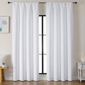 Ava Pure White Curtains for Bedroom 90 Inches Long 2 Panels Set (Pure White / 50"W x 90"L (Pack of 2))