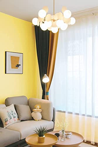 118''x17.7'' Yellow Peel and Stick Wallpaper Contact Paper Modern Self Adhesive Wall Paper Removable Renter Friendly Textured Solid Color Shelf Cabinet Vinyl Roll (Yellow / 17.7" x 118")