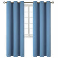 Denim Blue Blackout Curtains for Living Room 84 Inch Long (Faded Denim / 42"W x 84"L (Pack of 2))
