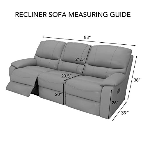 Super Stretch 3 Seats Recliner Sofa Couch Cover with Pocket (Large Recliner Sofa / Taupe)
