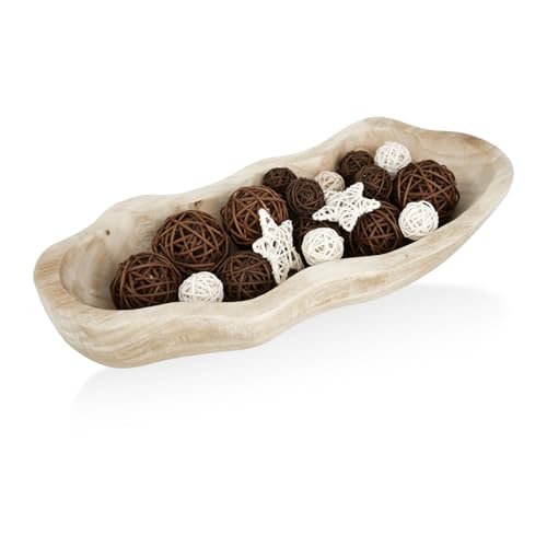 1 Pcs 16 Inch Wooden Wavy Edge Dough Bowl Supplies