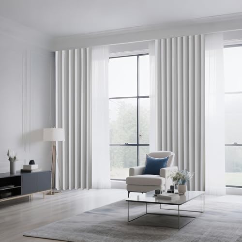Custom Blackout Curtains for Bedroom Living Room (Greywish White / Customsize)