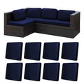 8 Pcs Outdoor Cushion Covers (Navy Blue / 8PCS)
