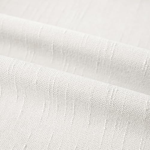 Solid Textured Chenille Throw Pillow Covers 24x24 (24" x 24" (Pack of 2) / Ivory)