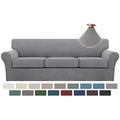 4 Piece Sofa Covers for 3 Cushion Couch Sofa Slipcover Soft Couch Cover for Dogs (XL Sofa (3 Cushion) / Dove)