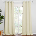 Room Darkening Curtain Panels 2 Panels 42 x 90 (Beige / 42"W x 90"L (Pack of 2))