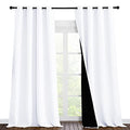 White Blackout Curtains for Bedroom 55" Wide x 96" Long 2 Panels (Pure White / 55"W x 96"L (Pack of 2))