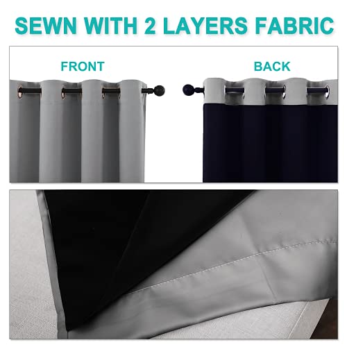 Total Shade Curtains and Draperies (Silver Grey / 46"W x 90"L (Pack of 2))
