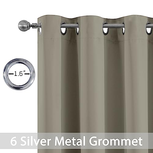 Blackout Curtains 38x72 inch Taupe Thermal Drapes (Taupe / 38"W x 72"L (Pack of 2))
